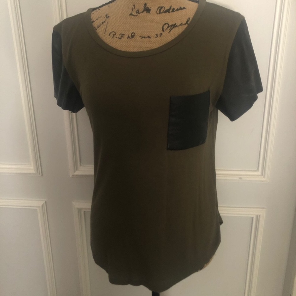 Dark Green & Black Top